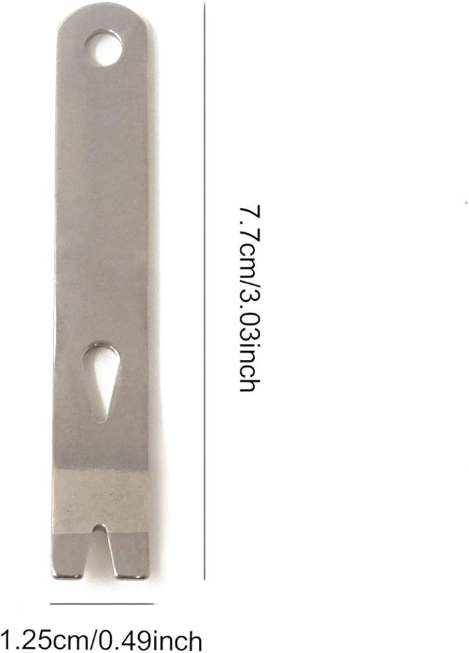 Honbay 2PCS Stainless Steel Mini Multi-function Pocket Pry Bars Crowbars for Indoors and Outdoors