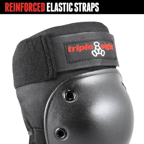 Triple Eight Kneesaver Knee Pads (1-Pair), Black, One Size