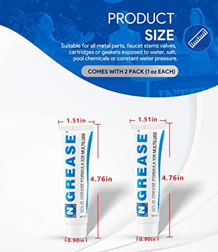 Replacement for Hayward SPX0327 2 Ounce Waterproof Pool Lube for Swimming Pool Metal Parts O-Ring Gasket Silicone Lubricant, Plumbers Grease 2 oz Tube Lubricant (Limited Edition)