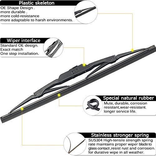 AUTOBOO Replacement for 2010-2018 Cadillac SRX, 2010-2014 CTS Rear Window Windshield Back Wiper Blade Arm Cover Assembly - Part NO. 20825881 25937776, Blade 12 inch
