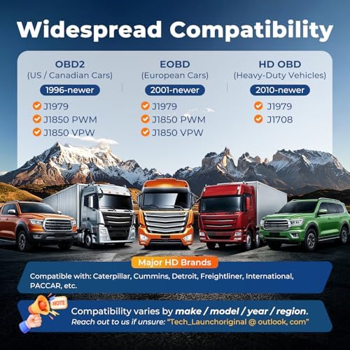 LAUNCH CR HD V2 Heavy Duty Truck Scanner 2026 Diesel Full-System Scan Tool