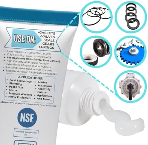 Aqua Flex Silicone Grease, NSF Registered Food-Grade, 50g