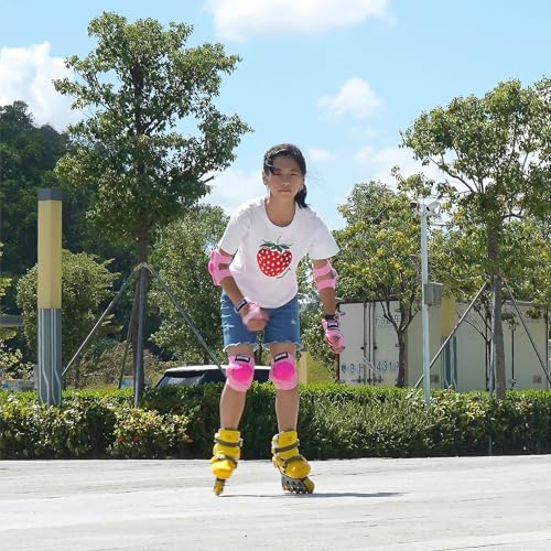 Kids Protective Gear Knee Pads Elbow Pads & Wrist Guards for Roller Skating