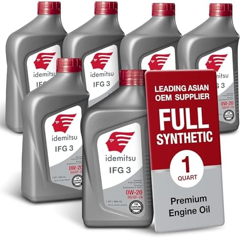 Idemitsu IFG3 0W-20 SP/GF-7A Full Synthetic Motor Oil – 1 Qt, 6 Pack