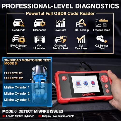 LAUNCH CRP123 V3.0 Elite OBD2 Scanner,Engine ABS SRS Transmission,3 Resets