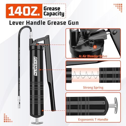 FIXSMITH Professional Lever Action Grease Gun- Heavy Duty Construction