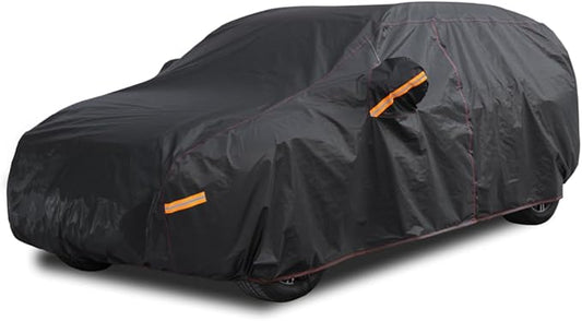 6 Layer Heavy Duty SUV Car Cover Waterproof All Weather Protection with Cotton Liner, Universal Fit BMW X3, Benz GLC, Audi Q5, Nissan Rogue, Cadillac XT5, Chevrolet Equinox, GMC Terrain