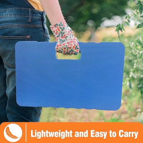 Gardzen 3-Pack Garden Kneeling Pad, EVA Foam Kneeler Pad for Gardening, Baby Bath, Yoga, Pilates, Exercise, 18" x 11" x 1", Blue