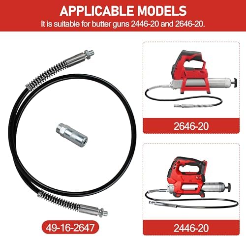 49-16-2647 Grease Gun Hose for Milwauke M-18 Grease Gun Hose Replacement