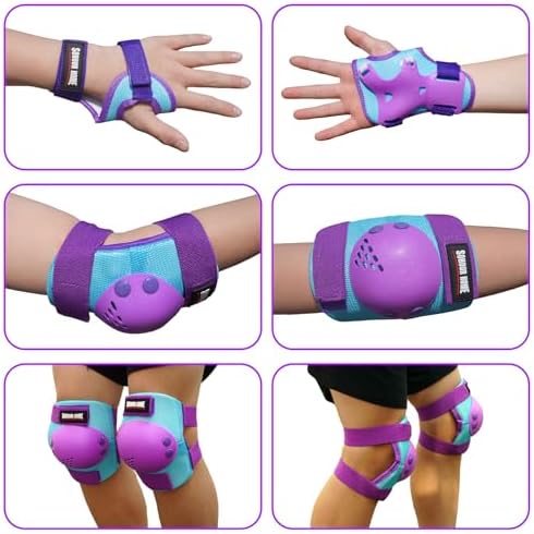 Kids Protective Gear Knee Pads Elbow Pads & Wrist Guards for Roller Skating