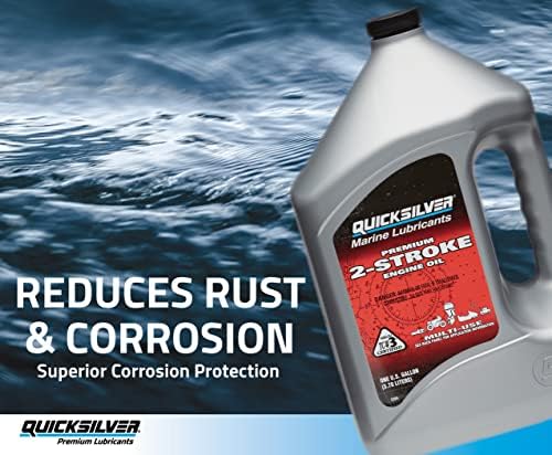 Quicksilver 858021Q01 Premium Two-Cycle TC-W3 Oil - Outboards, PWC, Snowmobiles, Motorcycles and Chainsaws, 1 Qt.