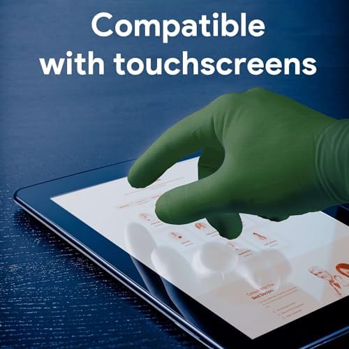 WECARE 8 Mil Nitrile Gloves - Heavy Duty Mechanic Gloves, with Diamond Grip - Powder and Latex Free Disposable Gloves
