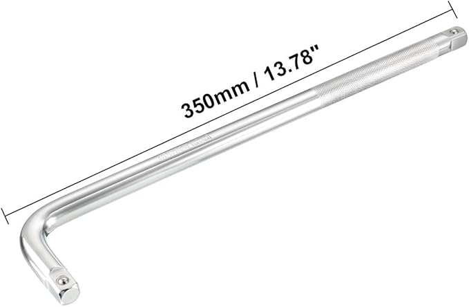 uxcell 1/2" Drive Socket Breaker L Shape Extension Bar Wrench, CR-V (Lengthen)