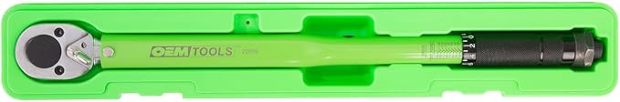 OEMTOOLS 25689 1/2 Inch Drive Click-Style Torque Wrench, 10-150 Ft/Lb., Clicks at Desired Torque, Torque Wrench 1/2 Drive, Lug Wrench, Tire Wrench