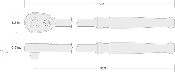 TEKTON 3/8 Inch Drive x 12 Inch Quick-Release Long Ratchet | SRH11112