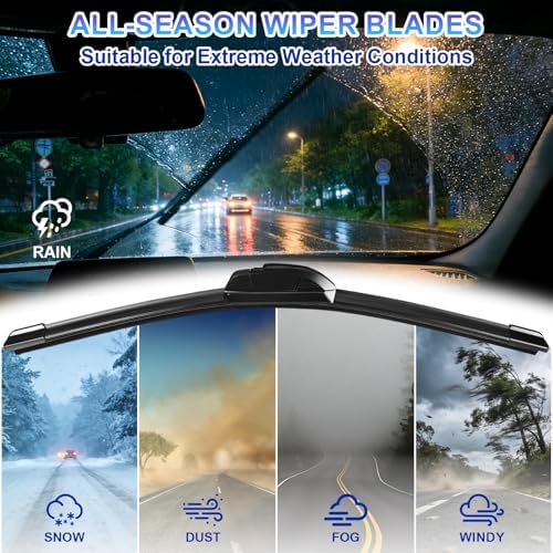KAIYI 26" + 16" Windshield Wipers Compatible with Kia Forte 2019-2023,Rio 2012-2023,Scion tC 2005-2010 Premium Automotive Replacement Windshield Wiper Blades 2 Pack