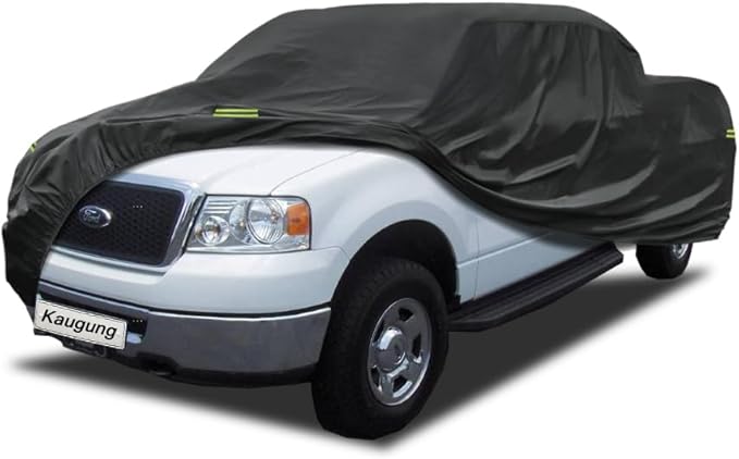 Kaugung 7 Layers Truck Cover Waterproof Custom Fit Ford F150 SuperCab 5.5ft Bed from 2004 to 2008, 7 Layers Heavyweight Pickup Car Cover Outdoor Indoor Sun UV Rain Snow Wind Protection.