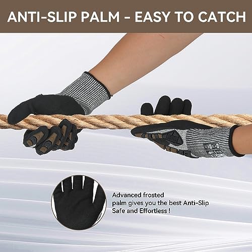 Safety Work Gloves,Impact Gloves for Men Women,Cut Resistant