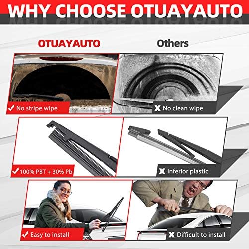 Replacement For SCION XB 2004-2006, Rear Windshield Wiper Back Arm Blade Set - OTUAYAUTO Factory OEM Style