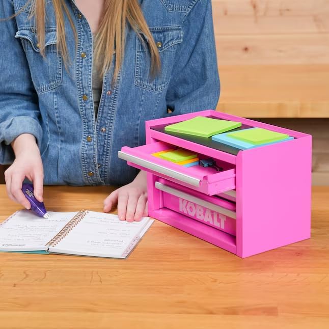 K.balt Mini Tool Boxes (Hot Pink, 3 Drawer)