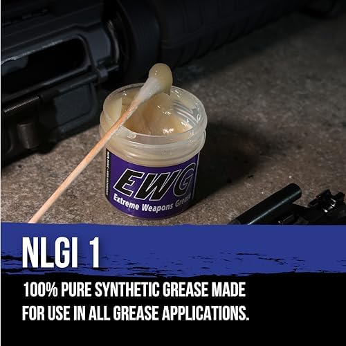SLIP 2000 Extreme Weapons Grease (EWG), Reduces Friction and Wear, Grease Lube in Anti-Ware Package, Extreme Pressure Properties, No PTFE, 4 oz