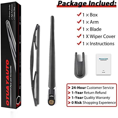 Replacement for Acura MDX 2007-2016, Rear Windshield Wiper Arm Blade Set - OTUAYAUTO Factory OEM Style 76720STXA01