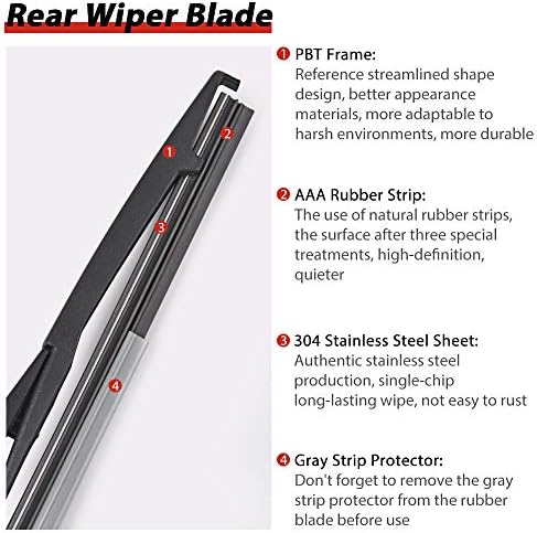 OTUAYAUTO Rear Windshield Back Wiper Arm Blade Replacement for Jeep Grand Cherokee 2014 2015 2016 2017 2018 2019 2020 2021 2022 OE:68197131AA