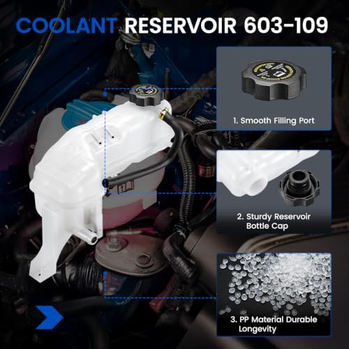 603-109 Engine Coolant Reservoir Tank for Chevrolet Pontiac 99-05
