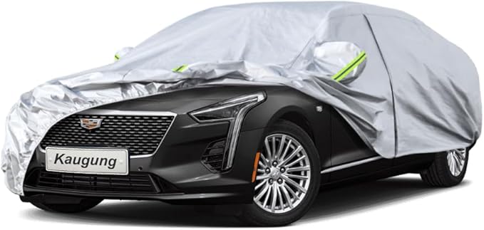 Koukou 6 Layers Car Cover Custom Fit Cadillac CT6 from 2016 to 2025, Waterproof All Weather for Automobiles, Sun Rain Dust Snow Protection. (Ships from US Warehouse, Arrive Within 3-7 Days)