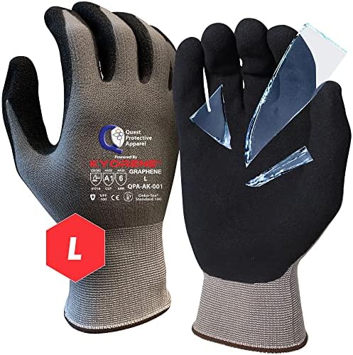 Quest Cut Resistant Work Gloves, ANSI A1, Large, Case of 72