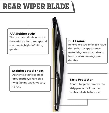 Rear Windshield Wiper Arm & Blade Assembly for Honda Pilot 2003-2008