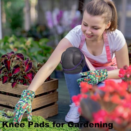 Knee Pads for Women Men Working, Breathable Foam Pads, Purple M, (1 Pair)