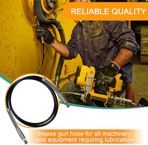 Upgrade DCGG5703-42 42 Inch Grease Gun Hose compatibles with DE-WALT 1/8" NPT Handheld Grease Gun,10, 000 PSI.(Without Hp Coupler)