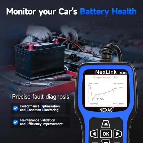NEXAS NL101 OBD2 Scanner with Battery Tester for All US Vehicles Since 1996