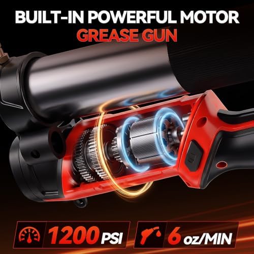 Cordless Grease Gun Compatible with Milwaukee M18 18V Battery (No Battery)