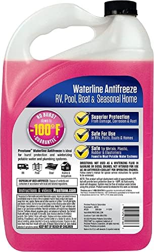 RV/Waterline Antifreeze RVs, Pools, Boats and Seasonal Homes - 1 gal (-100° F), Pink
