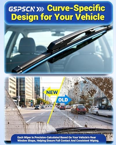 GSPSCN 12 Inch Rear Wiper Blade, OEM Quiet Streak-Free Rear Window Wiper
