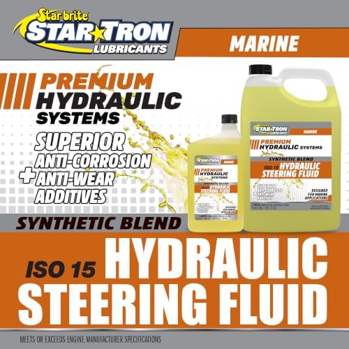 STAR BRITE Hydraulic Steering Fluid, Synthetic Blend, ISO 15, Marine-Grade