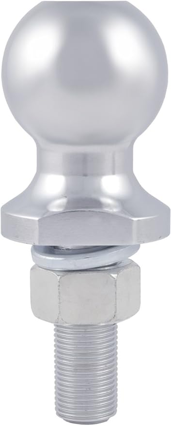 CURT 40063 Chrome Trailer Hitch Ball, 2,000 lbs, 1-7/8-Inch Diameter, 3/4 x 2-1/8-Inch Shank