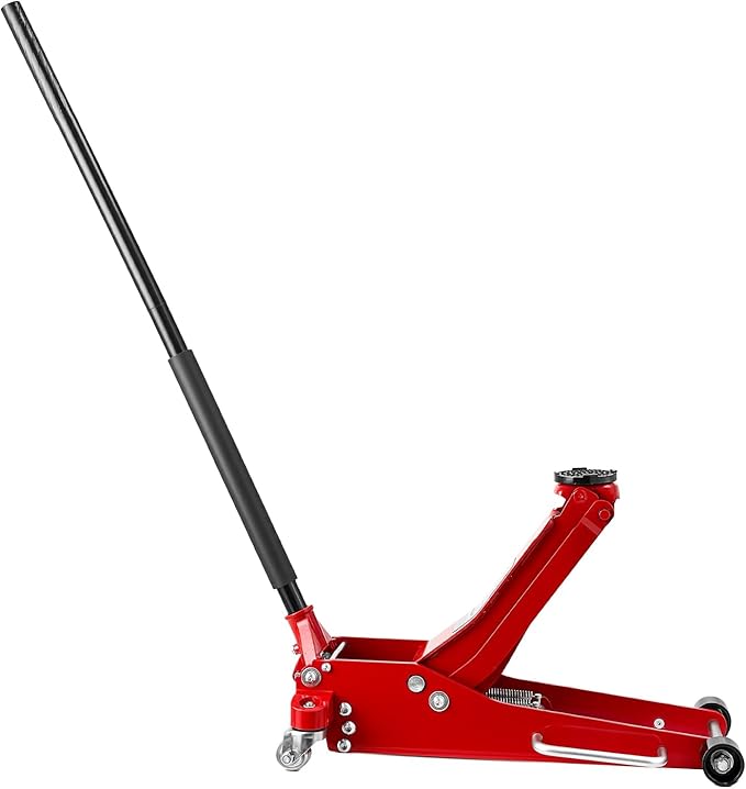 VEVOR Low Profile Floor Jack, 3 Ton (6614 lbs) Capacity, Aluminum Racing Floor Jack with Dual Pistons Quick Lift Pump, Hydraulic Trolley Car Lift for Sports Car, SUV, Pickup, Lifting Range 3.3"-20.3"