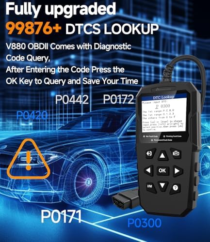 OBD2 Scanner,V880 Check Engine Light Car Code Reader with Reset