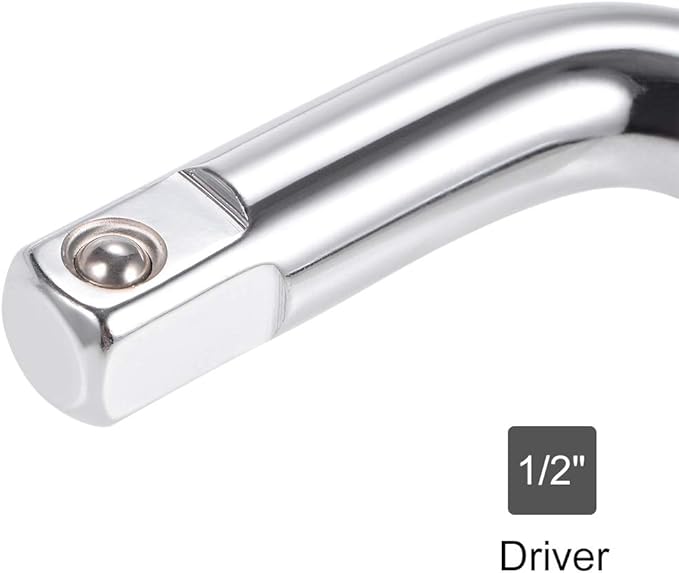 uxcell 1/2" Drive Socket Breaker L Shape Extension Bar Wrench, CR-V