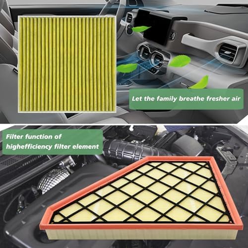 Cabin and Engine Air Filter Set Fits for Acadia 2017-2025 2026, Blazer 2019-2026, Traverse 2018-2026, Enclave 2018-2026, CF11966, 13356914, 23321606, CA12166