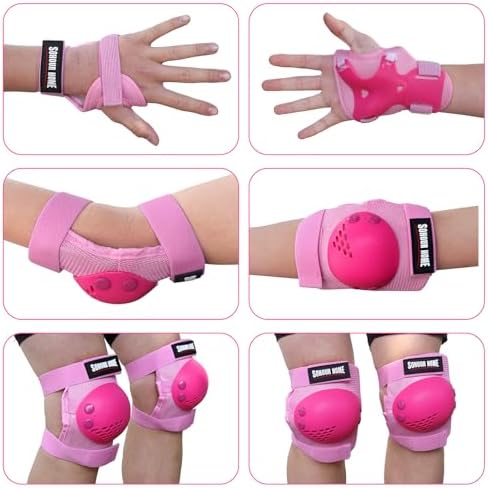 Kids Protective Gear Knee Pads Elbow Pads & Wrist Guards for Roller Skating