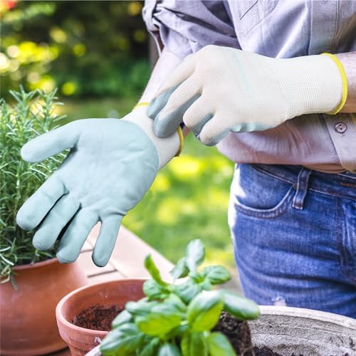 HANDLANDY 2/3/6 Pairs Womens Gardening Gloves, Garden Gloves for Women