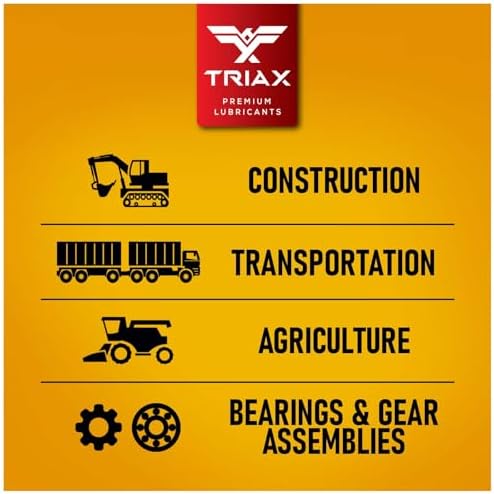 TRIAX Guardian Heavy Duty Grease with Moly, True Multi Purpose, Wheel Bearings, Shock Loaded Components, Extremely Tacky, Zero Separation (30 Pack - 14 Ounce Tubes)