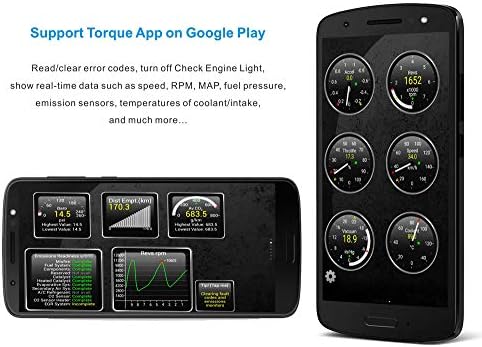 Panlong OBD2 Scanner Bluetooth OBDII Diagnostic Tool Car Code Reader Turn Off Check Engine Light Support Android