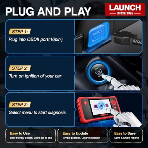 LAUNCH CRP123 V3.0 Elite OBD2 Scanner,Engine ABS SRS Transmission,3 Resets