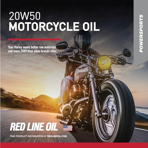 Red Line 42504 20W50 Motorcycle Oil Synthetic - Quart (12 Pack)