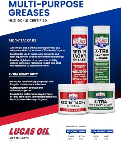 Lucas Oil 14.5 Ounce 10301 Heavy Duty Grease, 14.5 oz,Green